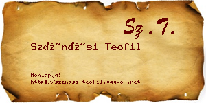 Szénási Teofil névjegykártya